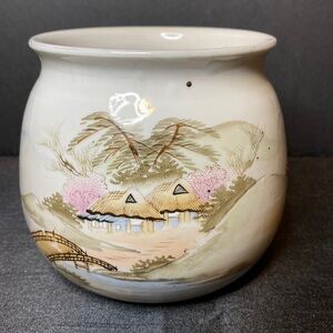 Vintage Pottery with Asian Scenery